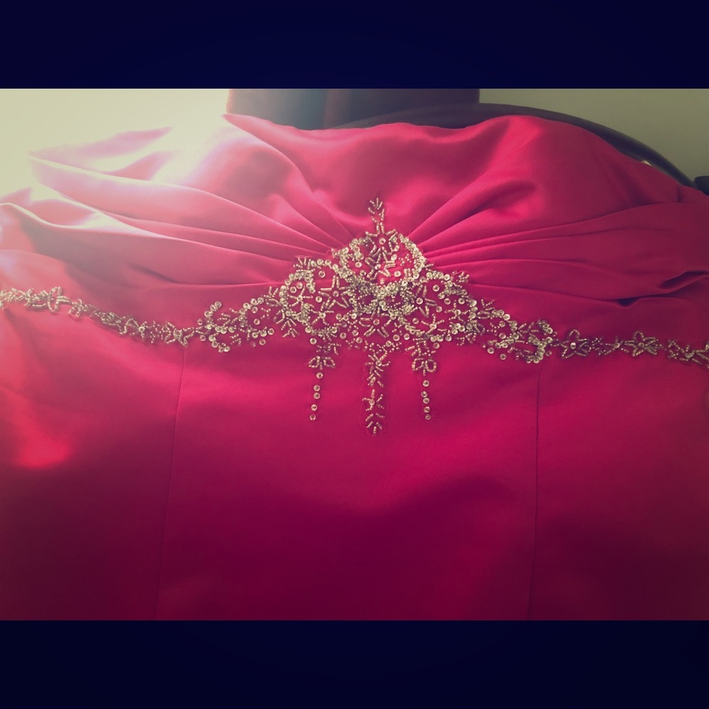Hot pink ball gown!